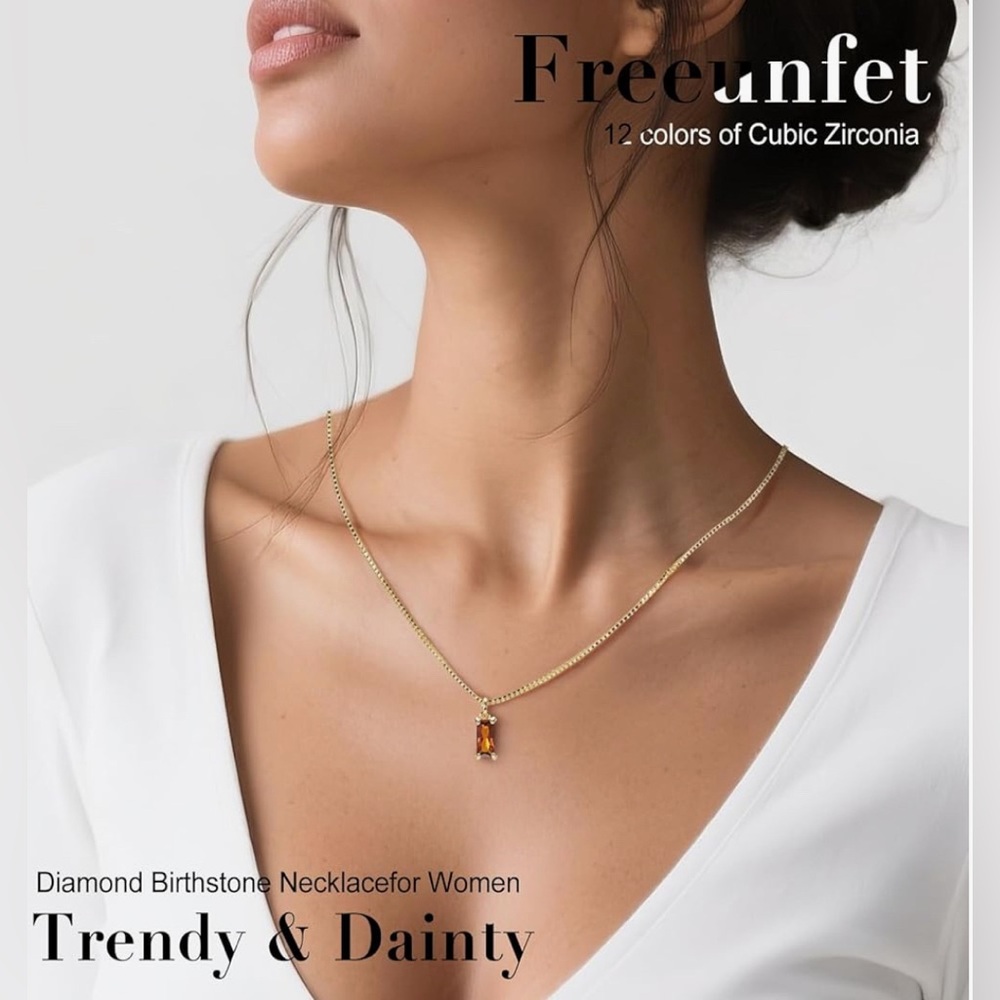 July Birthstone Pendant Necklace